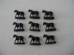Lionel 3356-100 Set Of (9) Black Horses For The Car & Coral. Fixed Price $18.95.