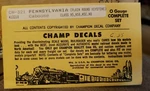 Scale Champ Decals CN-321 Pennsylvania Rr Caboose Plain Round Keystone. Fixed Price $6.00.