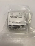 Hand Painted Scale Models Hogs "life-like Trains" 12 Pigs Black & White. Fixed Price $14.00.