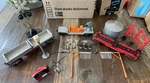 Vintage Lionel Postwar O/O27 Train Accessory Lot 3359 Twin Dump 3520 Searchlight. Fixed Price $69.99.