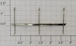 Lionel 2321-24 Gauge 3" Fm Nickel Handrail Stanchions & Bracket. Fixed Price $5.00.
