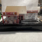 (1:87) Scale Model - Shell Gas Station W/ Car Garage.. Fixed Price $75.00.