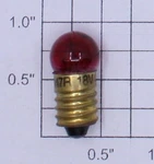 Lionel 1447R 18 Volt Screw Base Transparent Red Small Globe Light Bulb (12). Fixed Price $8.40.