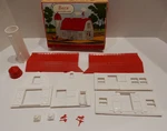 Plasticville Barn #1601 And Gauge White With Red Roof Box 1952. Fixed Price $11.25.