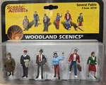 Scale Woodland Scenics A2730 Accents General Public (6) Pcs Nip. Fixed Price $27.99.