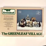 Vintage 1983 The Greenleaf Village Wooden Model Kit #8016 Complete Buildings. Fixed Price $32.99.