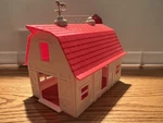 Plasticville 1811-149 White Barn With Red Roof, Scale, Complete W/weathervane. Fixed Price $28.00.
