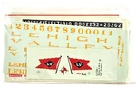 Walthers Scale Decal #936-60750 Lehigh Valley Diesel Switcher Yellow Rare. Fixed Price $11.99.
