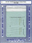 Microscale Decals 60-4168 Commercial Vehicle License Plates 1970-1995. Fixed Price $5.95.