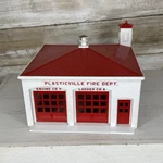 Vintage Bachmann Plasticville Fire Department Dept House FH-4 Working Doors Gc. Fixed Price $18.92.