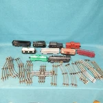 Assorted Vintage Marx Pressed Steel + Plastic Train Cards Lot W Gauge Tracks. Fixed Price $99.99.