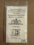 Wiseman Model Services O/ON3/ON30 Kerosene Locomotive Kit. Fixed Price $34.99.