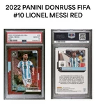Lionel Messi Panini Donruss 2023-22 Fifa #10 Red Argentina /99 Psa Pop 16. Fixed Price $350.00.