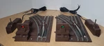 Lionel Pair (2) #5121 O-27 Gauge Remote Switches W/controls Excellent. Fixed Price $24.99.