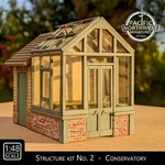 Pacific Northwest Miniatures - 1:48 O/ON3/ON30/ON2 Kit No. Conservatory. Fixed Price $29.95.