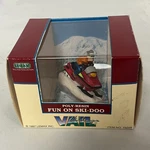1997 Lemax Christmas Vail Village Fun On Ski-mobile Doo Snow Sport No. 73209. Fixed Price $17.56.