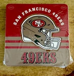 San Francisco 49ERS Piece Stainless Steel Coaster Set With Cork Bottom New Htf. Fixed Price $9.49.
