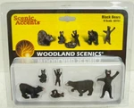 Woodland Scenics A2737 Scale Black Bear Figures (set Of 6). Fixed Price $26.56.