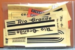 Champ Scale Rio Grande F7 Diesel Decal Set # E-98. Fixed Price $14.40.
