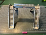 Marx Train Silver Metal Up Overhead Walking Foot Pedestrian Bridge Lot. Fixed Price $29.85.
