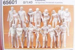 New Preiser O 1:43 Scale Eighteen (18) Unpainted Passers-by Kit # 65601. Fixed Price $34.50.