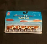 O Scale Scene Master Hand Painted Cattle 1859 Life Like Trains New Read. Fixed Price $20.00.