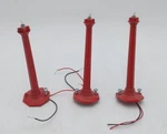 Lionel 6-37151 Red Christmas Classic Street Lamps (pack Of 3) Ex. Fixed Price $12.88.