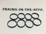 Lionel Diesel Traction Tires (8 Ea) O-ga 3/4"ID Fit Engines Listed Below. Fixed Price $10.50.