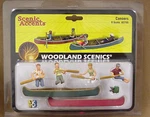 Scale Canoers Woodland Scenics Scenery & People # 2755. Fixed Price $25.99.