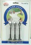 Model Power 6076 Scale Square Head Gas Lamp Posts (set Of 3). Fixed Price $12.99.