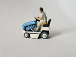 Arttista #1605 - Man On Riding Lawnmower Scale Figure Model Trains New. Fixed Price $34.10.