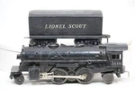 Lionel 1110 Steam Locomotive With Scout Tender Gauge Post War 1:48 Scale Black. Fixed Price $99.99.