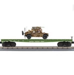 Mth Rail King 30-70116 U.s. Army Flat Car W/ Humvee Vehicle (desert) O-gauge. Fixed Price $89.00.