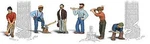 Woodland Lumberjacks - Scale Model Railroad Figure #A2735. Fixed Price $23.64.