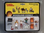 Woodland Scenics Backyard Barbeque Gauge Train Figures Grill Dog Chair WDS2765. Fixed Price $22.84.