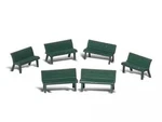 New Woodland Scale Park Benches Train Figures A2758. Fixed Price $26.99.