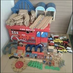 Wooden Toy Set Fire Engine Rail Figure #112AB1. Fixed Price $258.30.
