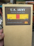 Scale Micro Trains U.s Army 4-PACK Runner Boxcars 99300019. Fixed Price $104.00.