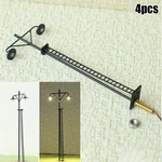 4 Pcs Ho-scale Led Yard Light Model Train Railroad-street Station Lamp Post Us. Fixed Price $14.29.