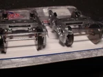 O-scale Atlas #7071 California Zephyr Trucks Black 2 Rail. Fixed Price $54.95.
