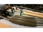 Curved O31 O42 O54 O72 Grade Crossing For Lionel Similar Rail Tubular Track. Fixed Price $12.95.
