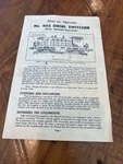 C7 Lionel Postwar Diesel Switcher 602 NW2 Seaboard Operating Instructions 1957. Fixed Price $14.99.