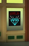 Miller's Jewelry Animated Neon Window Sign #8970 O/O27 Ho Scale. Fixed Price $17.99.