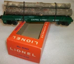 Lionel Postwar 6361 Log Car C-8+ Ln+ Original Perforated Front Box Instruction. Fixed Price $90.00.