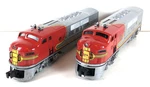 Lionel No. 2343 Santa Fe F-3 "a-a" Diesel Locomotive, Red/silver. Fixed Price $350.00.