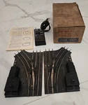 Lionel O-27 Switches No. 1122 (pair Rh And Lh) With Controller Original Box. Fixed Price $48.00.