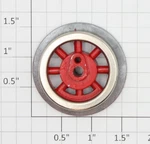Lionel SLS-257-7 Gauge Plain Red 8-SPOKED Wheel With Side Rod Boss (1). Fixed Price $8.00.