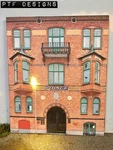 Scale Scratch Built Police Station #2 Building Front-flat W/ Led, Mth Lionel. Fixed Price $23.99.