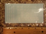 Virginian (vgn) Pulpwood Bulkhead Flat Car Decals, White, O-scale. Fixed Price $7.95.
