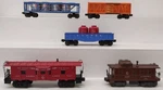 Lionel Vintage Assorted Freight-vat, Stock, Gondola, Caboose #6457/6475 (5). Fixed Price $65.99.